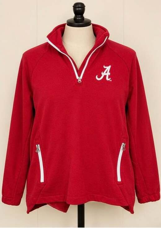 Genuine Stuff Other - Genuine Stuff Alabama Crimson Tide 1/4 Zip Pullover Jacket Youth Large 14/16 Red